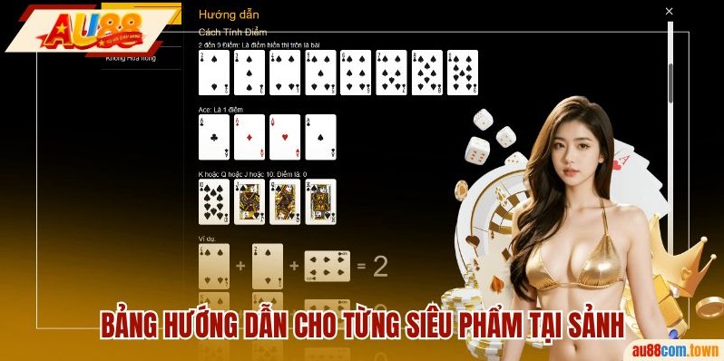 Bảng hướng dẫn cho từng siêu phẩm tại sảnh