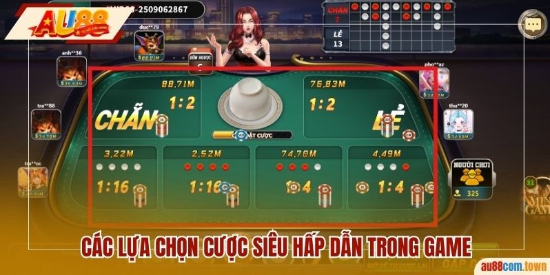 Các lựa chọn cược siêu hấp dẫn trong game