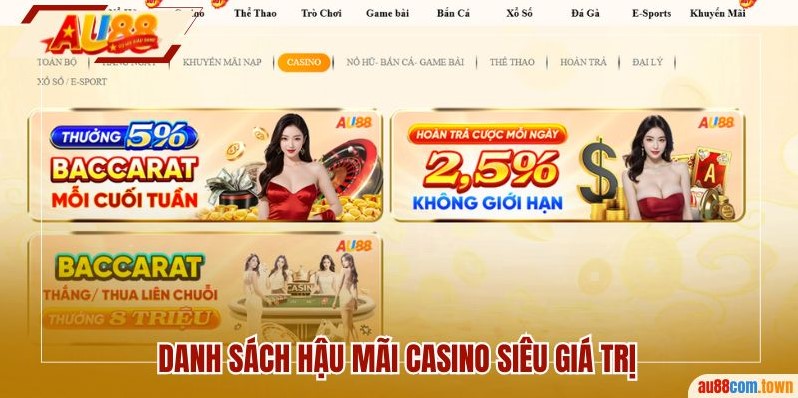 Danh sách hậu mãi casino siêu giá trị 