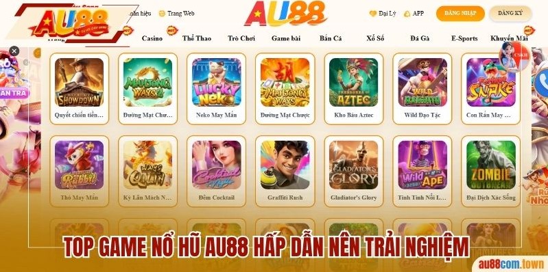 Một vài tựa game nổ hũ AU88 nên trải nghiệm 